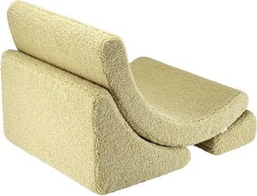 Poltrona per bambini verde con rivestimento in bouclé Moon – Wigiwama