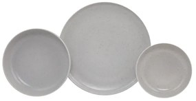 Set di piatti 18 pezzi grigio/porcellana
