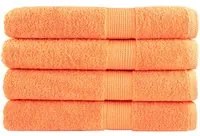 Asciugamani 4 pz Arancione 100x200 cm 600 g/m 100% Cotone 137390