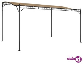 vidaXL Tettoia Tortora 4x3 m 180 g/m² Tessuto e Acciaio