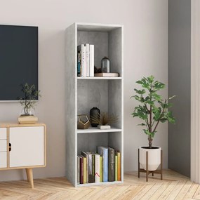 Libreria/mobile tv grigio cemento 36x30x114cm legno multistrato