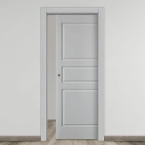 Porta scorrevole New York grigio L 70 x H 210 cm reversibile