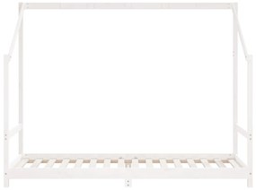 Giroletto per bambini bianco 90x200cm in legno massello di pino