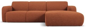 Divano angolare marrone in tessuto bouclé (angolo destro) Molino - Micadoni Home