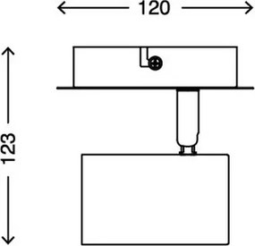Briloner 2857-015 - Faretto da muro SPOT 1xGU10/40W/230V nero