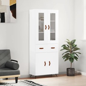 Credenza Bianca 69,5x34x180 Cm İn Legno Multistrato /