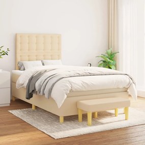 Giroletto A Molle Con Materasso Crema 120x200 Cm İn Tessuto /