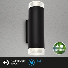 Brilo - Applique a LED da esterno 2xGU10/4,7W/230V IP44 4000K nero