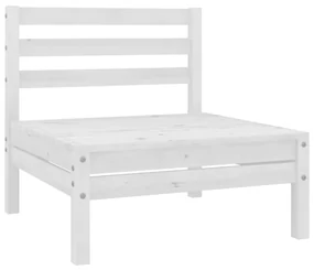Set salotto da giardino 7 pz in legno massello di pino bianco
