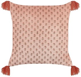 Cuscino velluto rosa 45 x 45 cm RUMHORA Beliani