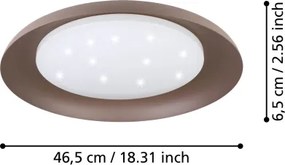 Eglo 99704 - Plafoniera LED PENJAMO LED/17,1W/230V marrone