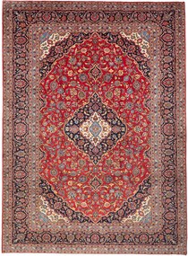Kashan Tappeto 260x350 Rosso (Iran) Annodato A Mano