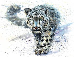 Carta da parati autoadesiva – Leopardo disegnato