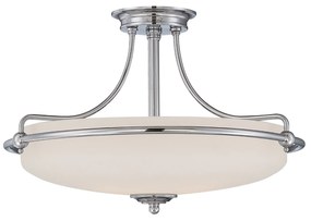 Lampadario Contemporaneo Griffin Metallo Nichel Antico 4 Luci E27