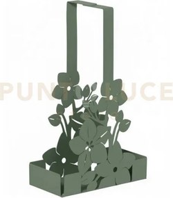 Porta bicchieri floreale di design fior di loto verde salvia