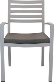 DEXTER - set tavolo in alluminio cm 160/240 x 90 x 75 h con 6 sedie e 2 poltrone Dexter