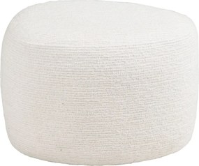 Poggiapiedi color crema con rivestimento in ciniglia Hilo – House Nordic