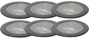 Set di 6 faretti da terra orientabili AR111 IP65 - Delux Honey
