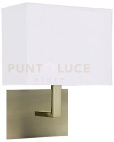 Applique da parete per hotel - metallo ottone anticato e paralume i...