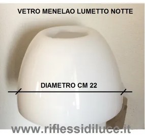 Artemide ricambio menelao lumetto notte diffusore in vetro