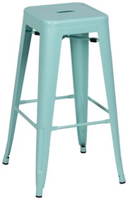 Set di sedie da bar turchese in metallo 2 pz (altezza della seduta 76,5 cm) – Ixia