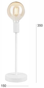 Lampada da tavolo ASTRID 1xE27/60W/230V bianco