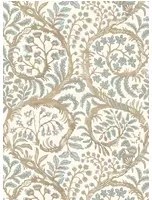 Josephine Munsey Carta da parati Butterrow - Soft Blue and Brown