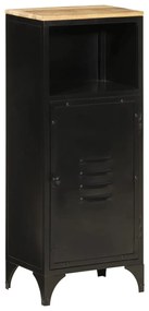Mobile Da Bagno 40x27x90 Cm İn Ferro E Legno Massello Di Mango /