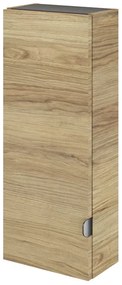Pensile bagno Neo rovere miele in vetro SENSEA, 1 anta apertura da sinistra P 17 x L 30 x H 75 cm