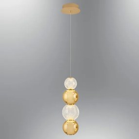 Lampadario LED a cavo CREMONA LED/7W/230V 3000K oro