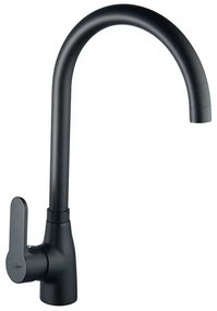 Miscelatore lavello nero opaco canna alta orientabile Paco