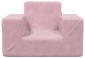 Divano per bambini rosa in morbido peluche