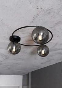 Lampada da soffitto in acciaio SOPRA 3 da interno 3xE14