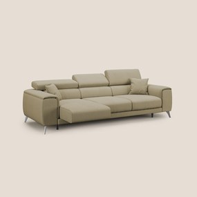 Fusion divano con 3 sedute allungabili in tessuto smacchiabile T05 cammello