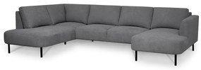 Divano angolare grigio scuro (angolo sinistro/"U") Hero - Scandic
