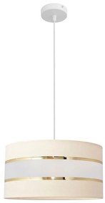 Lampadario a sospensione con filo HELEN 1xE27/15W/230V diametro 40 cm color crema/oro