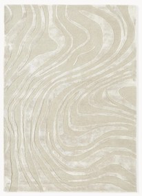 Tappeto a pelo corto fatto a mano con motivo in rilievo Winola