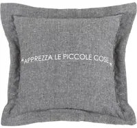 Cuscino divano 30x30 cm scritta antracite