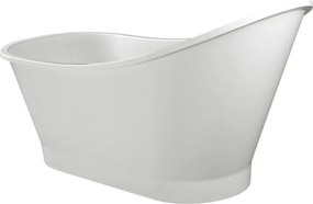 Vasca ad isola Aurora L159 X P73cm, bianco lucido, senza troppo pieno e piletta
