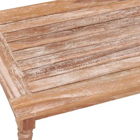 Tavolino batavia 90x50x45cm bianco slavato in massello di teak