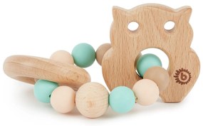 Bieco - Massaggiagengive in silicone con gufo in legno