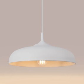 Sollux SL.1329 - Lampadario a sospensione con filo GINA 1xE27/15W/230V diametro 38 cm bianco