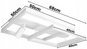 Plafoniera LED LED/38W/230V + 1xGU10/30W bianca