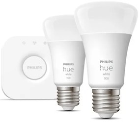 Set base Philips Hue WHITE 2xE27/9,5W 2700K + dispositivo di interconnessione