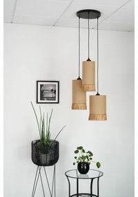 Brilagi - Lampadario a cavo WINNETOU TUBES 3xE27/15W/230V marrone/nero