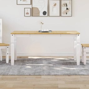 Tavolo Da Pranzo Corona 160x80x75 Cm İn Legno Massello Di Pino /