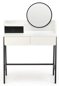 Tavolino da toilette AGNES 120x80 cm bianco/nero