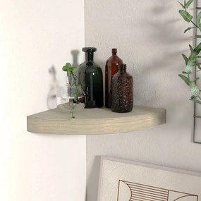 Scaffale Angolare A Parete Rovere 25x25x3,8 Cm İn Mdf /
