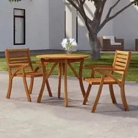 Tavolo da Giardino 85 cm Legno Massello di Acacia 363302