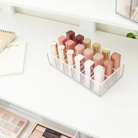 Organizzatore per cosmetici da bagno in plastica riciclata Lip Station - iDesign